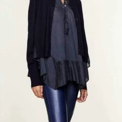 Best Pirce 🛒 Dorothee Schumacher 👩 women Stripe Sensation Cardigan in Midnight 🎉 -Donna Karan Sleepwear Shop 04ebe6195c53404885f558258795c29a 1080x