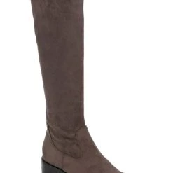 Deals 👍 Kenneth Cole Reaction Salt Stretch 👩 Womens Zipper Block Heel Knee-High 🥾 Boots 🌟