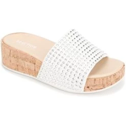 Best Pirce 😉 Kenneth Cole Reaction Maila Stretch Jewel 👩 Womens Slip On Padded Insole Slide 🩴 Sandals 😀