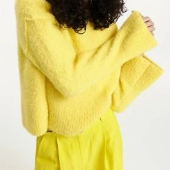 Best Pirce 🔥 Dorothee Schumacher 👩 women Dreaming Volumes Sweater in Yellow 🥰