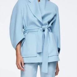 Promo 🛒 Dorothee Schumacher 👩 women Exciting Volumes Wool Blend Jacket in Cloudymint 🎁