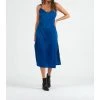 New ⌛ Lucca 👩 women Sierra Satin Back Tie 👗 Dress in Royal Blue 👍