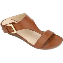 Outlet 🌟 Kenneth Cole Reaction Great Buckle 👩 Womens Faux Leather Slip On Slide 🩴 Sandals 👍
