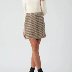 Cheapest 😍 Lucca 👩 women Bianca A-Line Mini 👗 Skirt In Beige 🔥