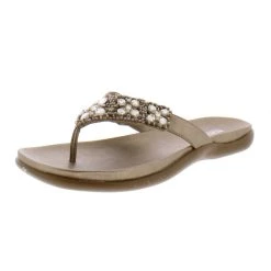 Promo ⭐ Kenneth Cole Reaction Glam-Athon 👩 Womens Faux Leather Thong Flip-Flops 🎁