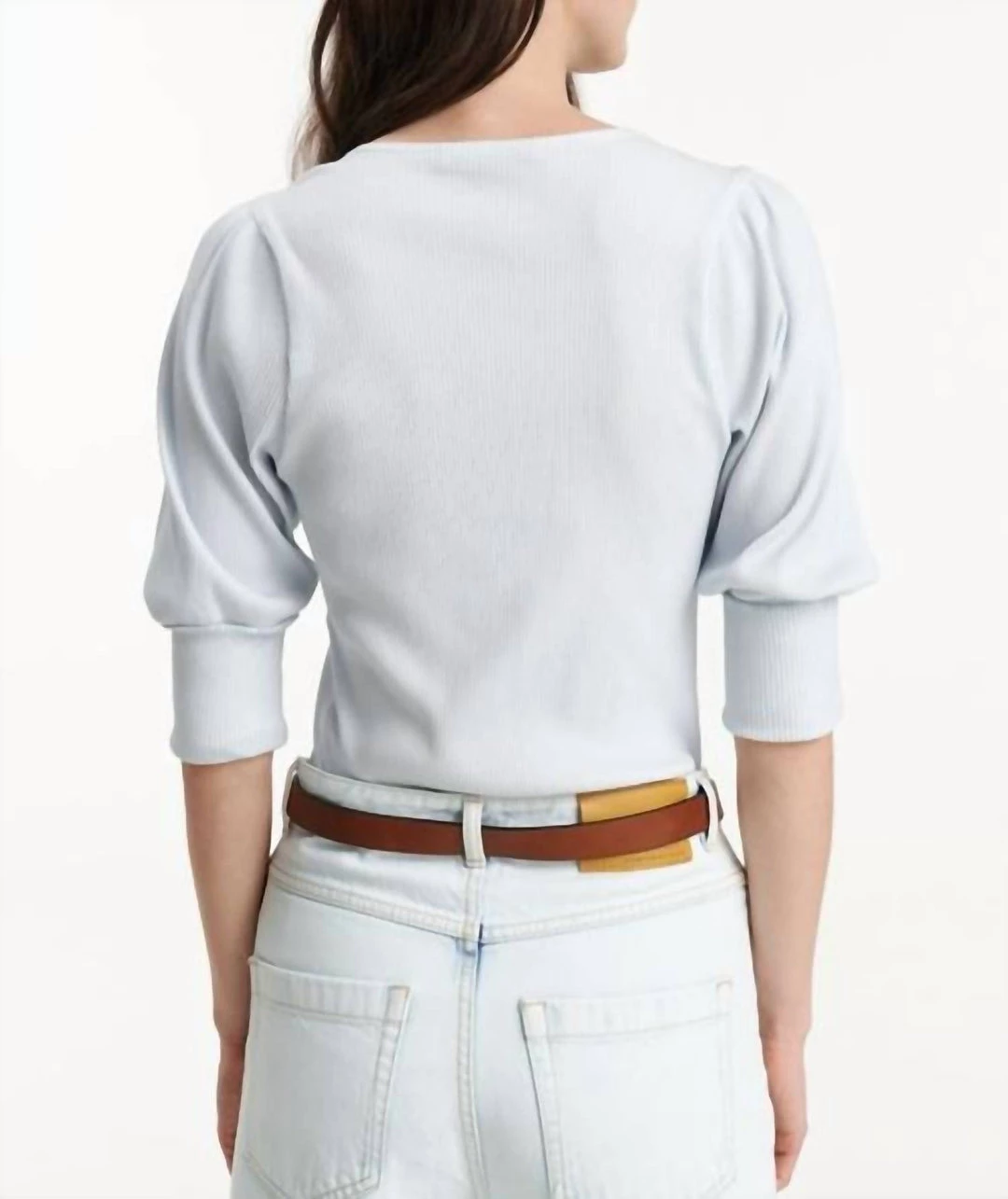 Wholesale β Dorothee Schumacher π© women Soft Rib π Shirt in Silver Blue π 3 Wholesale β Dorothee Schumacher π© women Soft Rib π Shirt in Silver Blue π - Image 3