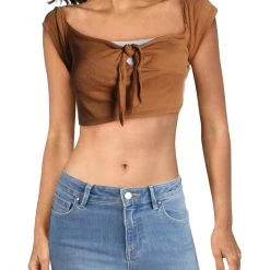 Coupon 🛒 Lucca 👩 Womens Flutter Sleeves Short Crop Top 👏