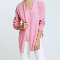 Wholesale ✨ Dorothee Schumacher 👩 women Sophisticated Softness V-Neck Cashmere Cardigan in Babypink 😀