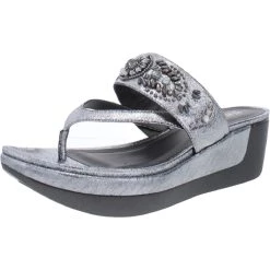Discount 🔔 Kenneth Cole Reaction Pepea Cross Glam 👩 Womens Slip On Thong Flatform 🩴 Sandals 🥰