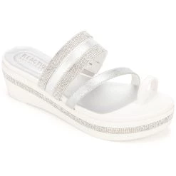 Budget 🎉 Kenneth Cole Reaction Great Scroll 👩 Womens Slip On Strappy Flatform 🩴 Sandals 👏