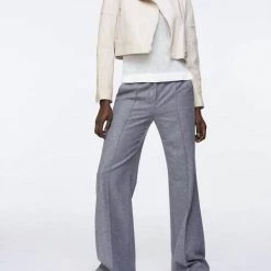 Hot Sale 😉 Dorothee Schumacher 👩 women Soft Structure Flared Pants in Greige Melange 😍