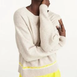 Best deal ⌛ Dorothee Schumacher 👩 women Crochet Love Sweater in Beige Yellow ❤️