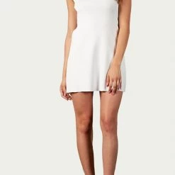 Brand new ✔️ Lucca 👩 women Poppy Knitted Mini 👗 Dress in White 🔔