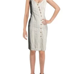 Flash Sale 🤩 Lucca 👩 Womens Linen Blend Rainbow Stripe Midi 👗 Dress ⌛ -Donna Karan Sleepwear Shop c772e0995922466898c54cde779d4a26 1080x