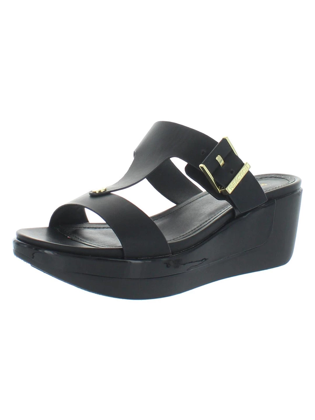 Best Sale β€οΈ Kenneth Cole Reaction Pepea Buckle π© Womens Faux Leather Open Toe Wedge π©΄ Sandals π― 4 Best Sale β€οΈ Kenneth Cole Reaction Pepea Buckle π© Womens Faux Leather Open Toe Wedge π©΄ Sandals π― - Image 4