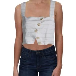 Hot Sale 🔥 Lucca 👩 Womens Striped Bralette Crop Top 🔔