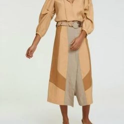 Brand new ✨ Dorothee Schumacher 👩 women 🌞 Summer Mix 👗 Skirt in Goldensand ⭐