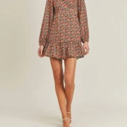 Top 10 😉 Lush 👩 women Cut Out Open Back Mini 👗 Dress in Black Red Floral 🎉