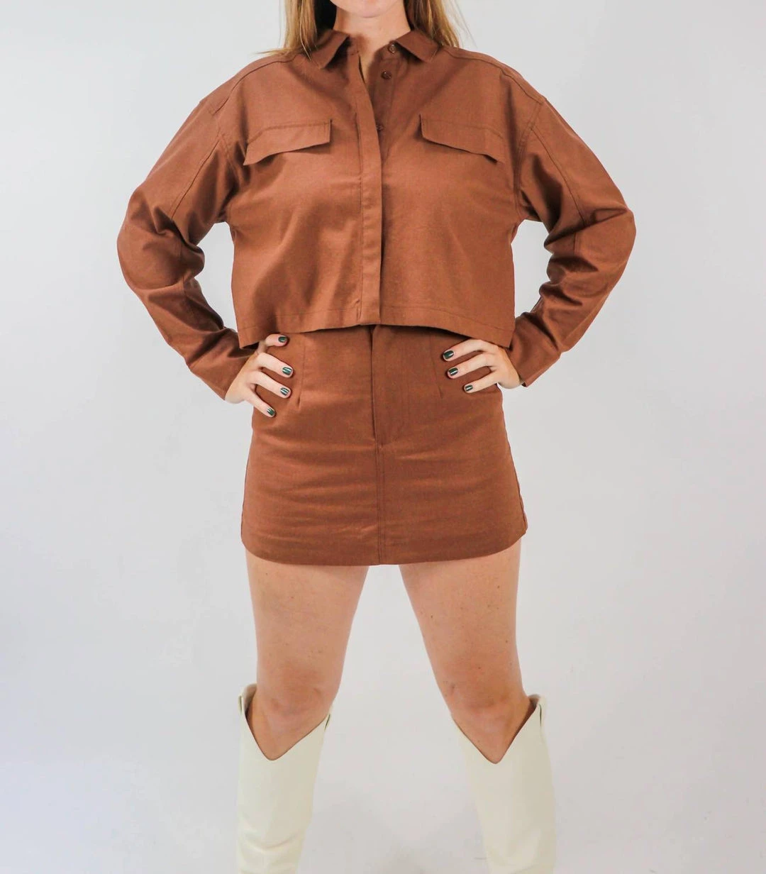 Buy π₯ Lush π© women Down For The Ride Button Up Cropped π Shirt in Chocolate β 4 Buy π₯ Lush π© women Down For The Ride Button Up Cropped π Shirt in Chocolate β - Image 4