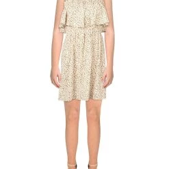 Best Sale 😉 Lush 👩 Womens Animal Print Smocked Sundress 🛒