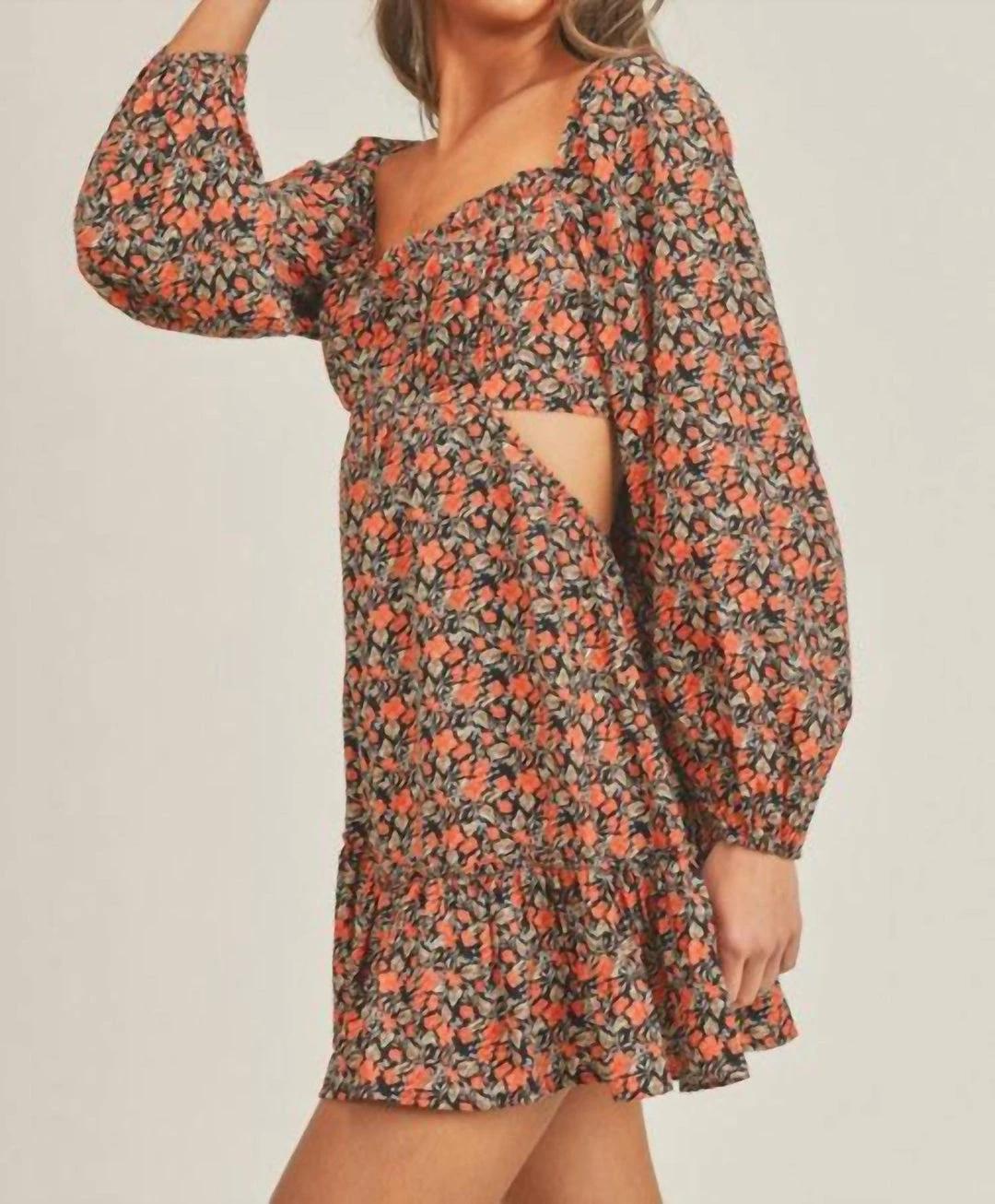 Top 10 π Lush π© women Cut Out Open Back Mini π Dress in Black Red Floral π 4 Top 10 π Lush π© women Cut Out Open Back Mini π Dress in Black Red Floral π - Image 4