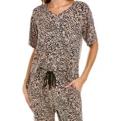 Best Sale 🔥 women Donna Karan Sleepwear 3/4-Sleeve Sleep Top ✨