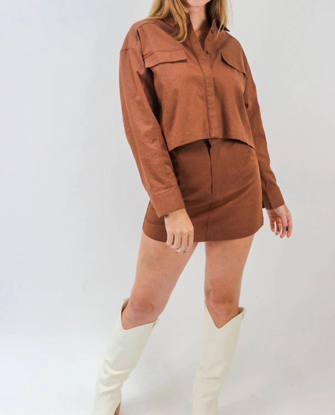 Buy π₯ Lush π© women Down For The Ride Button Up Cropped π Shirt in Chocolate β 6 Buy π₯ Lush π© women Down For The Ride Button Up Cropped π Shirt in Chocolate β - Image 6