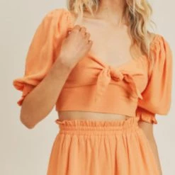 Best reviews of 👏 Lush 👩 women Cropped Sweetheart Top in Tangerine 🎁