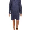 Discount 🧨 Lush 👩 Womens Fleece Long Sleeve Shift 👗 Dress 🧨
