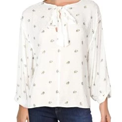 Cheap 😀 Lush 👩 Womens Dandelions Tie-Back Blouse 👍